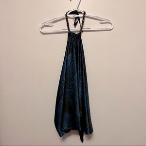 Paisley silk halter top